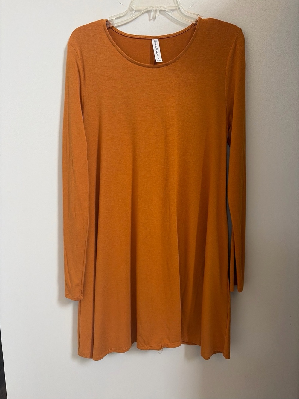 Zenana Outfitters Rust Brown Crew Neck Top